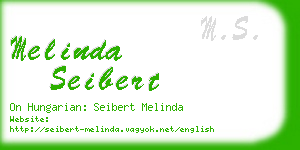 melinda seibert business card